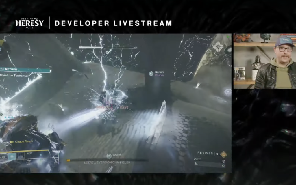 Destiny 2 Warlock using Super in The Nether.